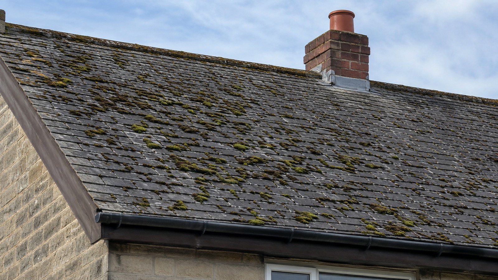 Roofing image for moss on roofs in preston